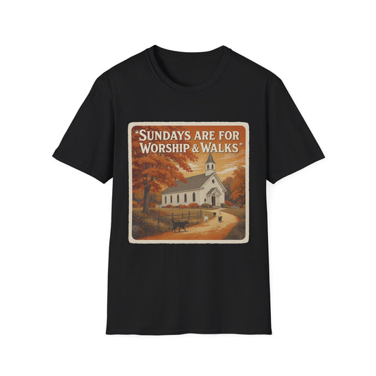 Sunday's Are For Worship and Walks T-Shirt