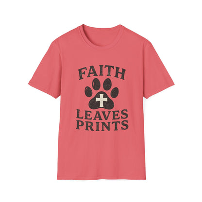 Faith Leaves Prints Retro Paw T-Shirt