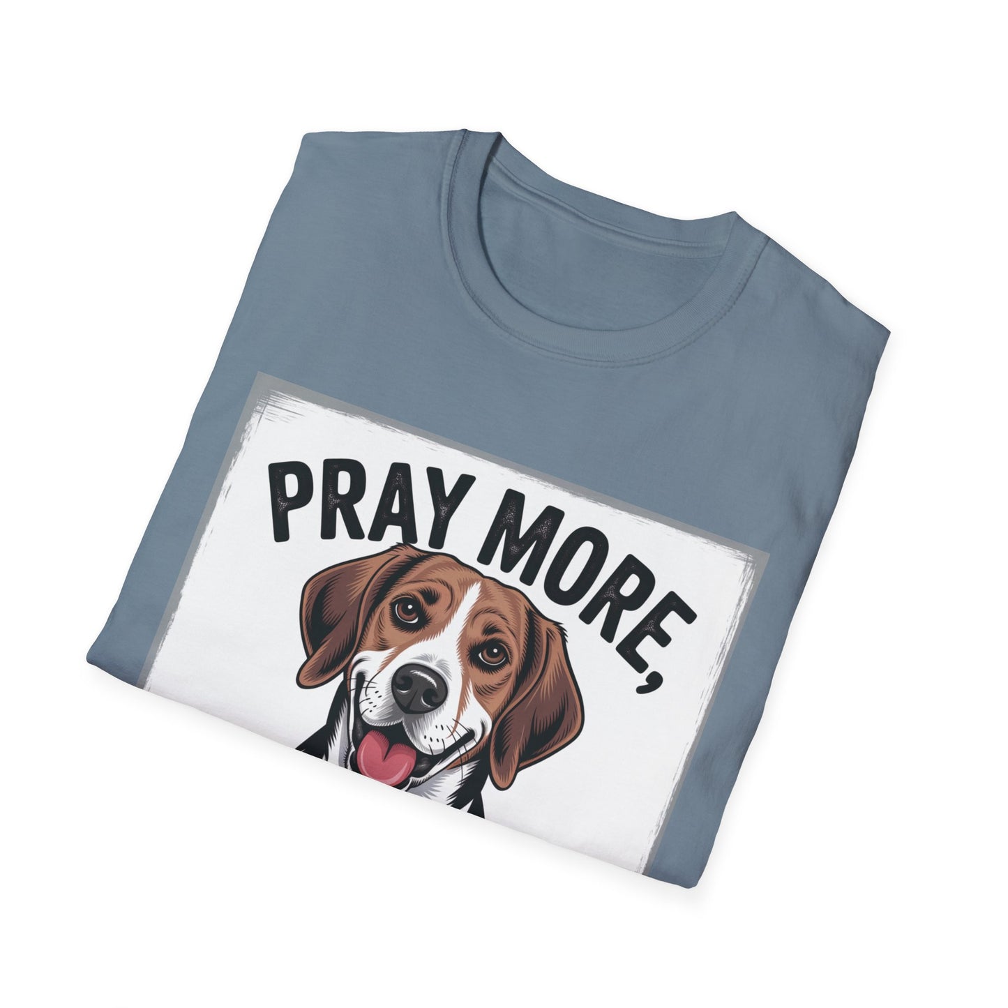 Beagle Pray More Bark Less – Hand-Drawn Vintage T-Shirt