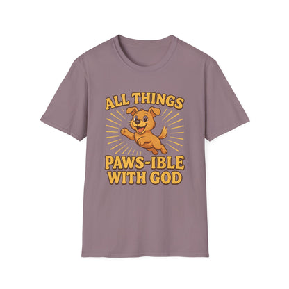 All Things Paws-ible With God T-Shirt