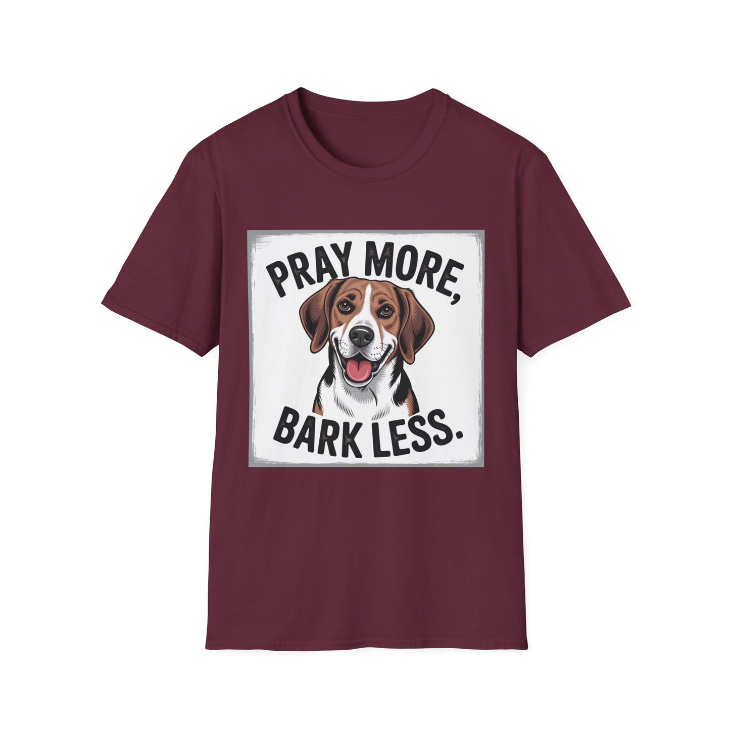 Beagle Pray More Bark Less – Hand-Drawn Vintage T-Shirt