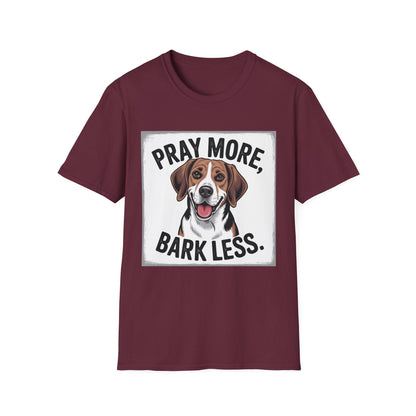 Beagle Pray More Bark Less – Hand-Drawn Vintage T-Shirt