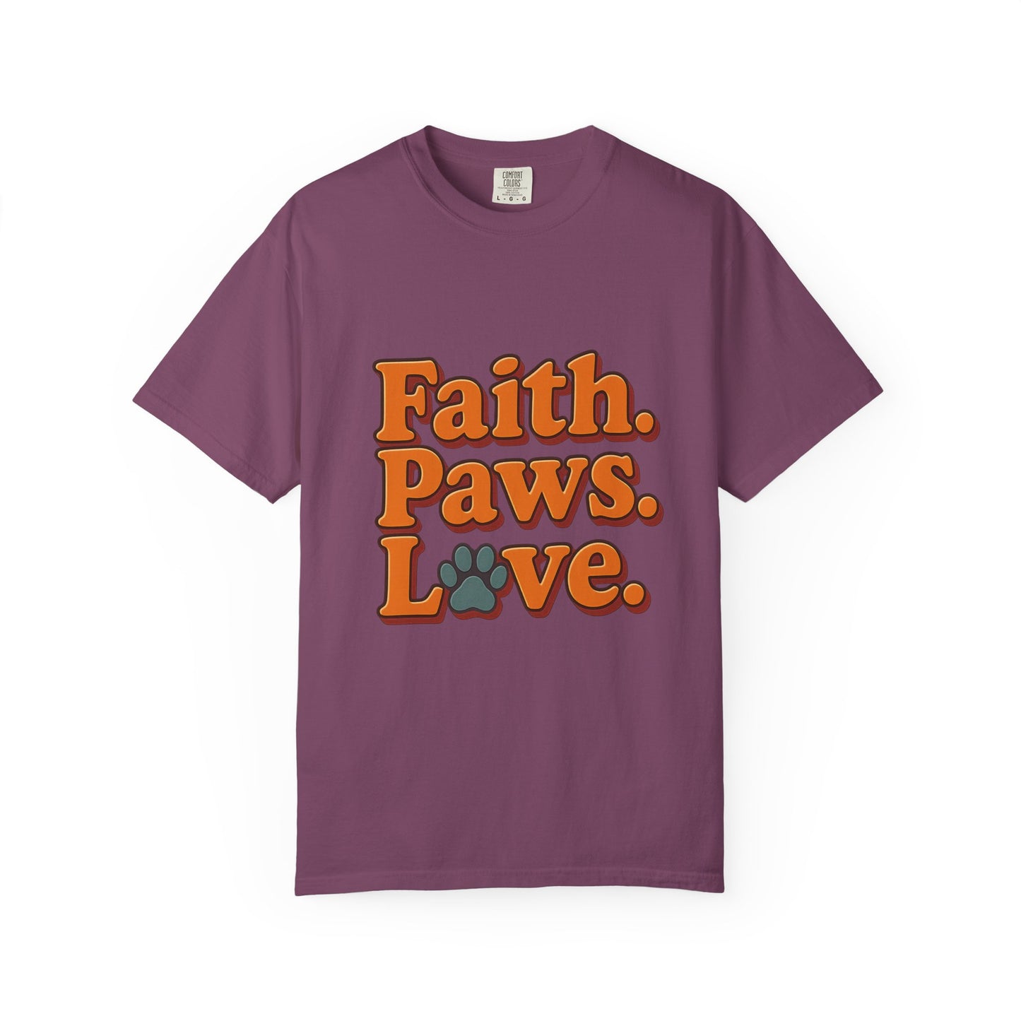 Faith Paws Love Retro T-Shirt