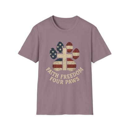 Faith Freedom And Four Paws T-Shirt