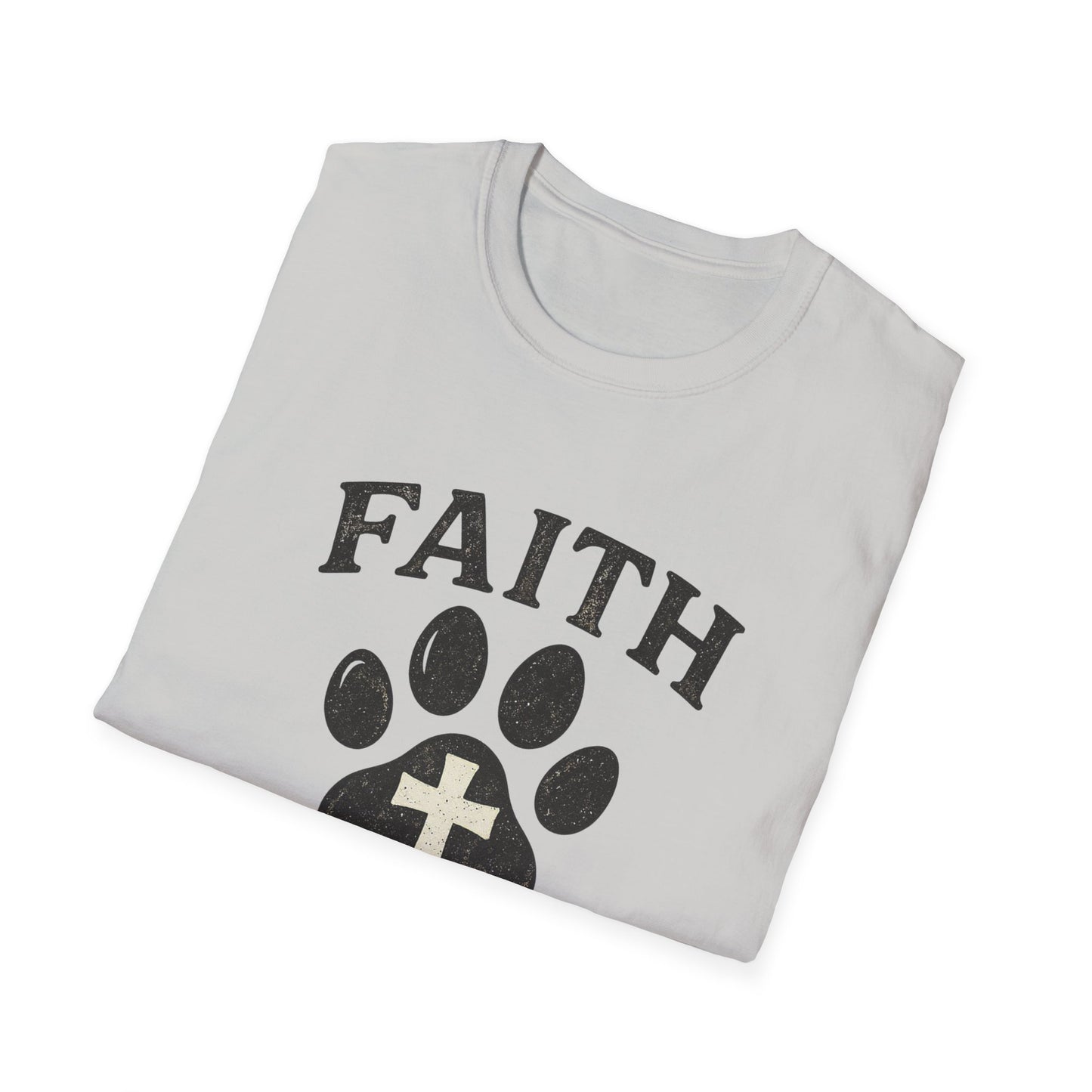 Faith Leaves Prints Retro Paw T-Shirt