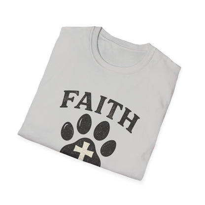 Faith Leaves Prints Retro Paw T-Shirt