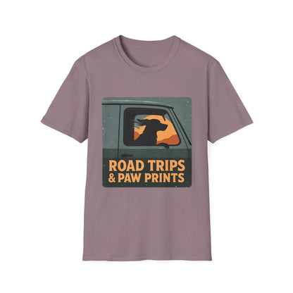 Road Trips And Paw Prints T-Shirt