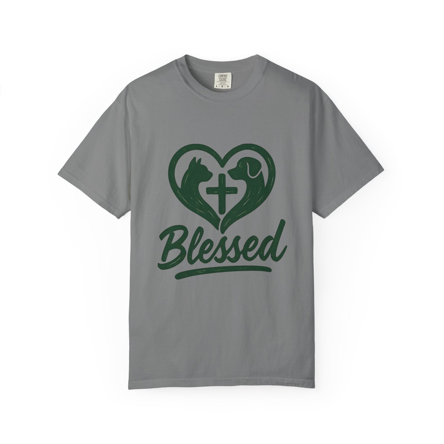 Blessed Pet Love Heart with Cross T-Shirt