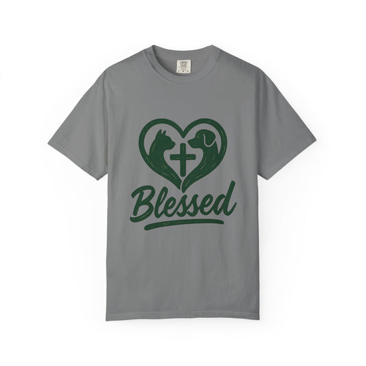 Blessed Pet Love Heart with Cross T-Shirt