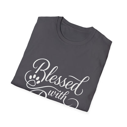 Blessed With Paws Calligraphy T-Shirt