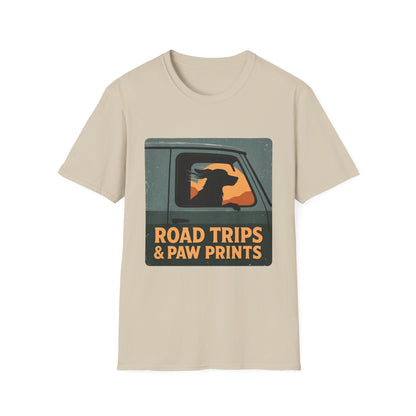 Road Trips And Paw Prints T-Shirt