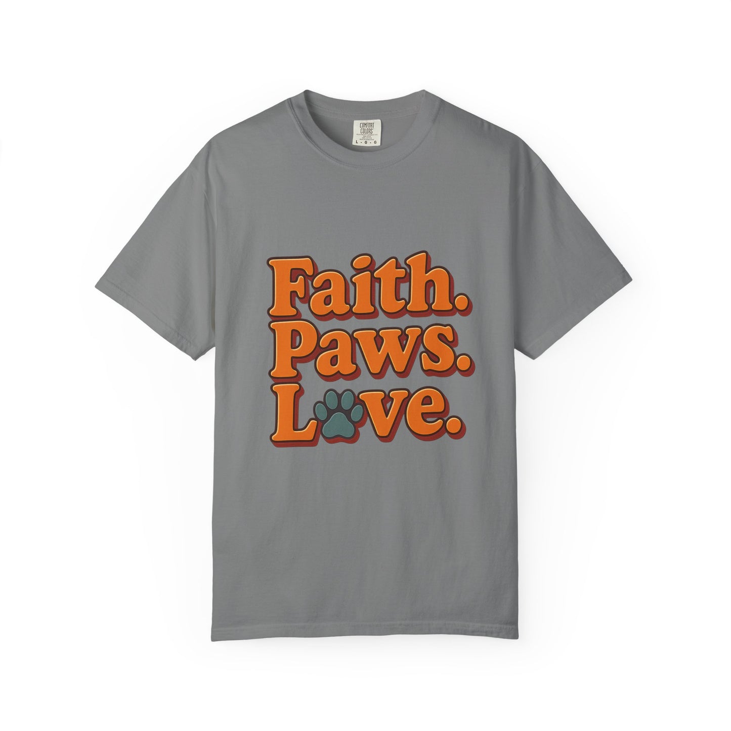 Faith Paws Love Retro T-Shirt
