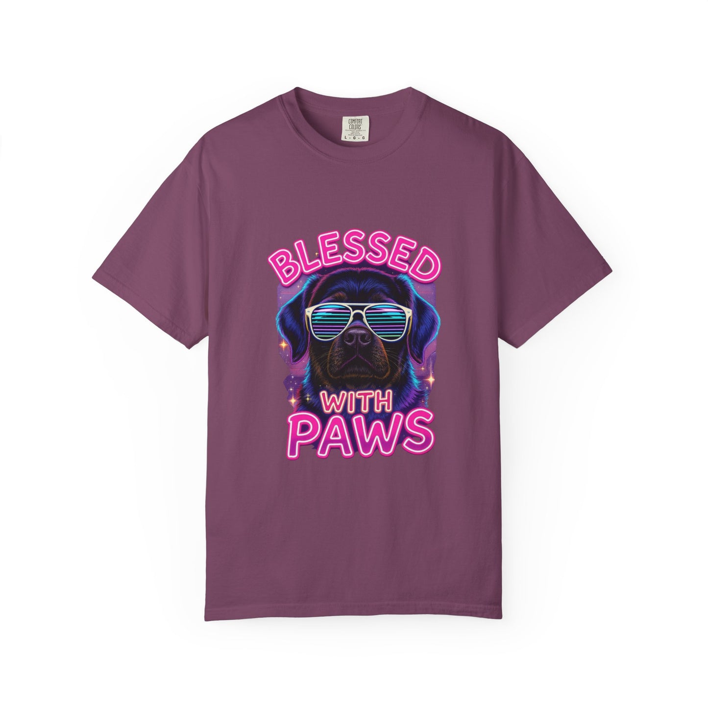 Blessed With Paws Neon T-Shirt