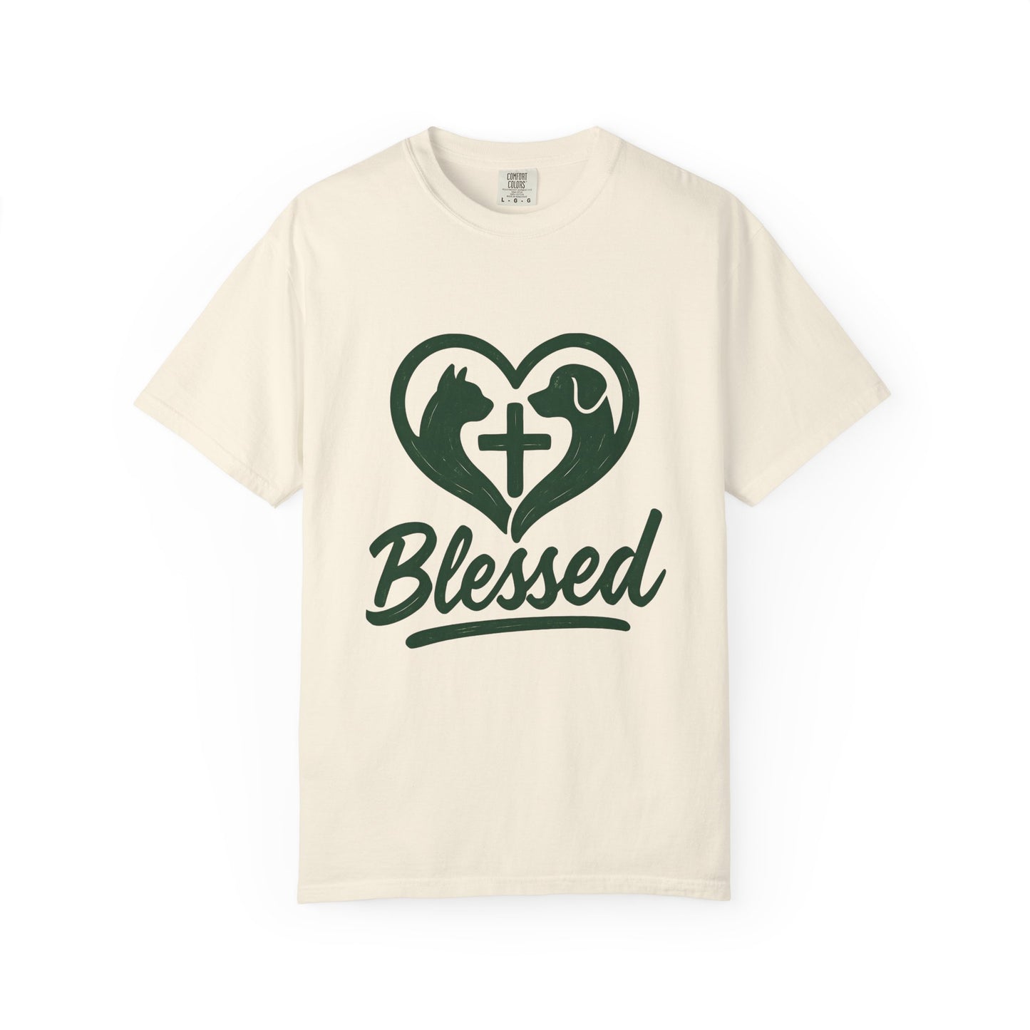 Blessed Pet Love Heart with Cross T-Shirt