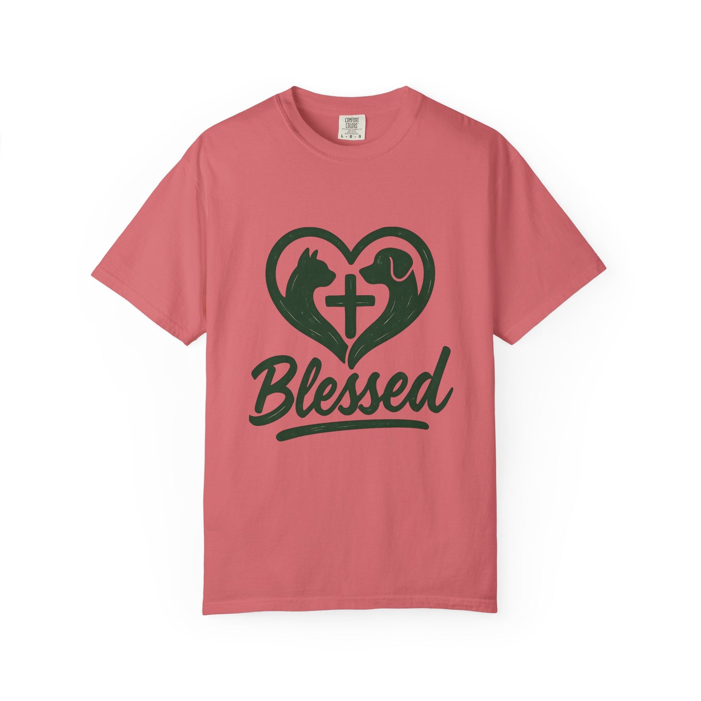 Blessed Pet Love Heart with Cross T-Shirt