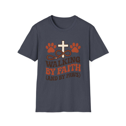 Walking By Faith and Paws Retro T-Shirt