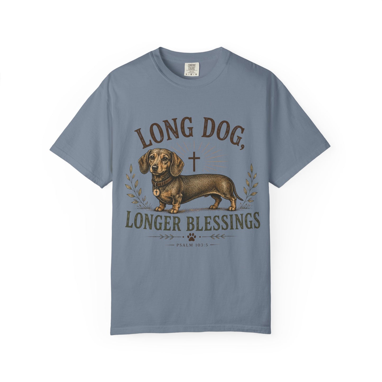 Dachshund — Long Dog, Longer Blessings T-Shirt (1)