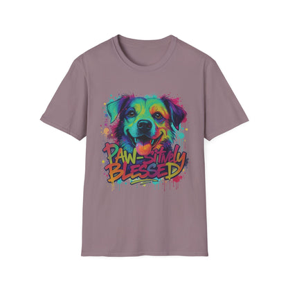 Paw-sitively Blessed Paint Dog T-Shirt