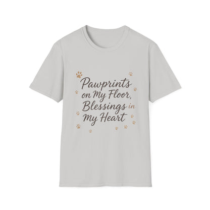 Pawprints On My Floor Blessings In My Heart T-Shirt