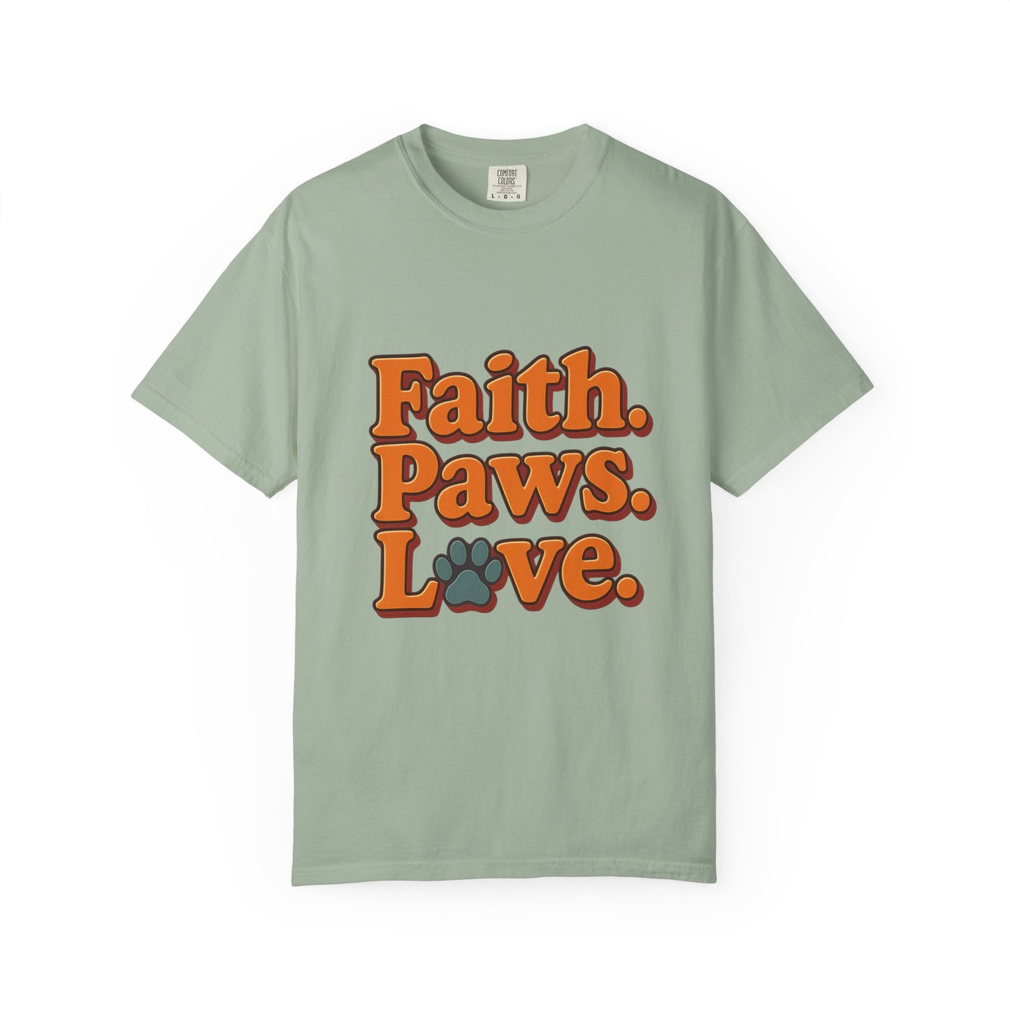 Faith Paws Love Retro T-Shirt