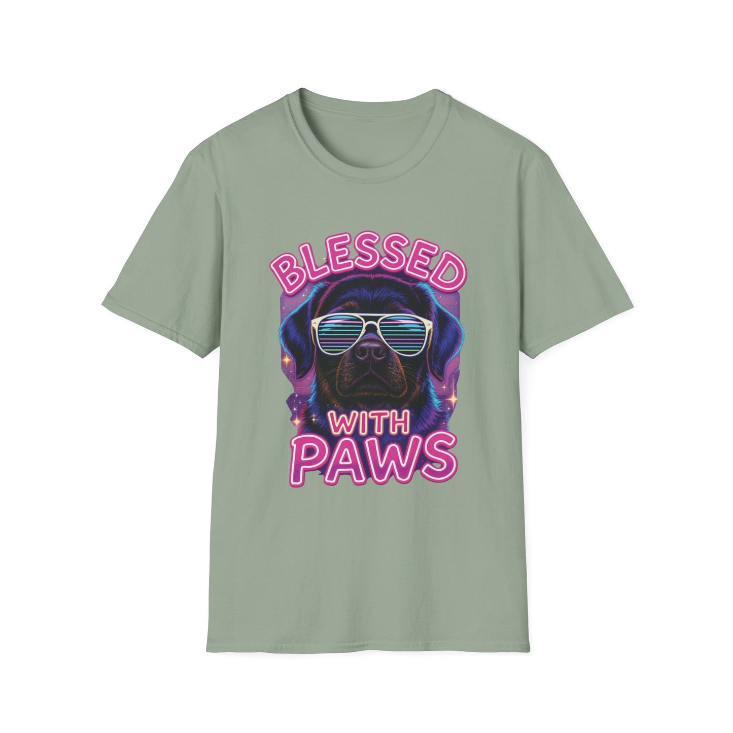 Blessed With Paws Neon T-Shirt