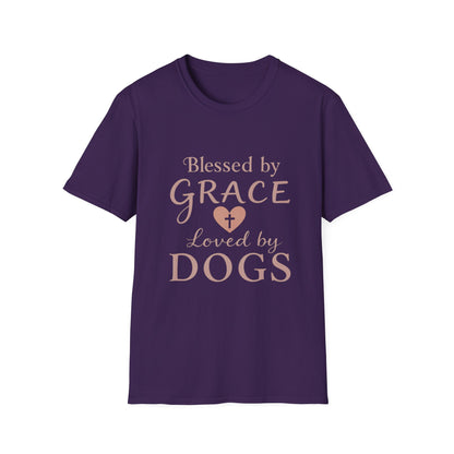 Blessed By Grace Loved By Dogs T-Shirt