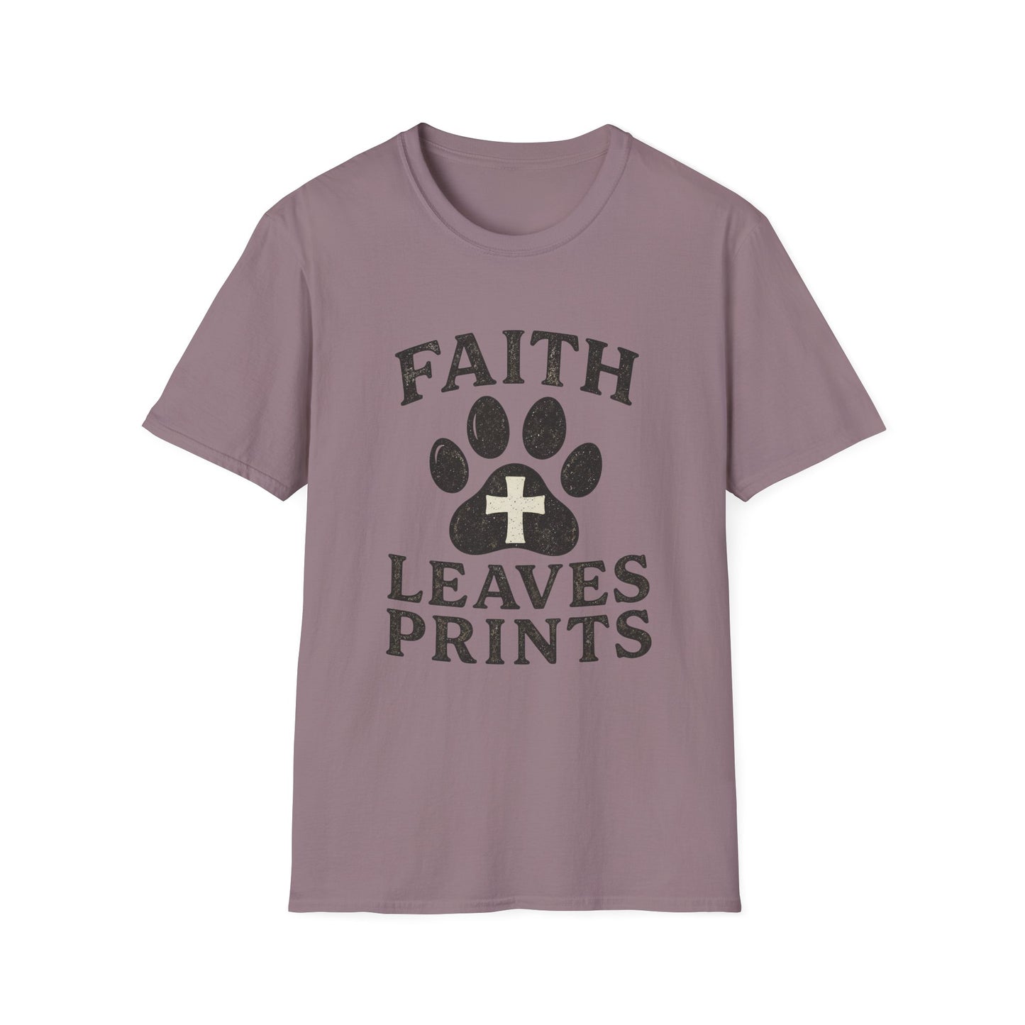 Faith Leaves Prints Retro Paw T-Shirt