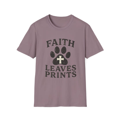 Faith Leaves Prints Retro Paw T-Shirt