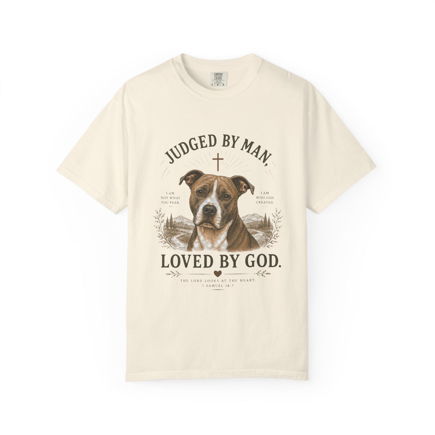 Pit Bull — Judged by Man, Loved by God T-Shirt