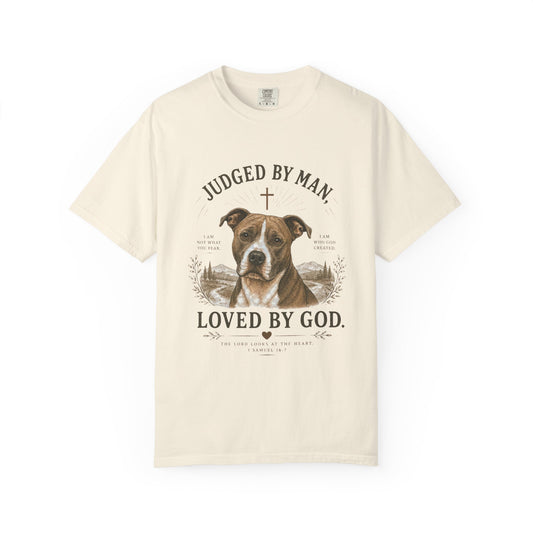 Pit Bull — Judged by Man, Loved by God T-Shirt
