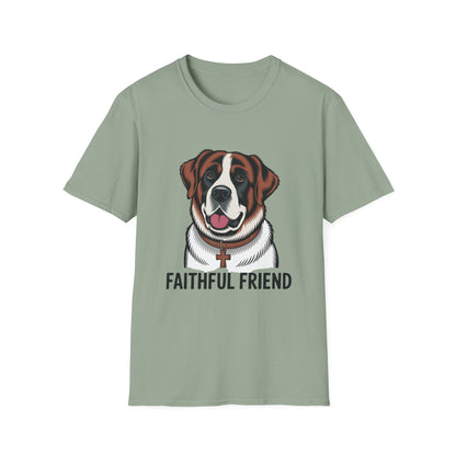 Saint Bernard Rescue Faith – 1950s Retro Dog T-Shirt