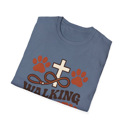 Walking By Faith and Paws Retro T-Shirt
