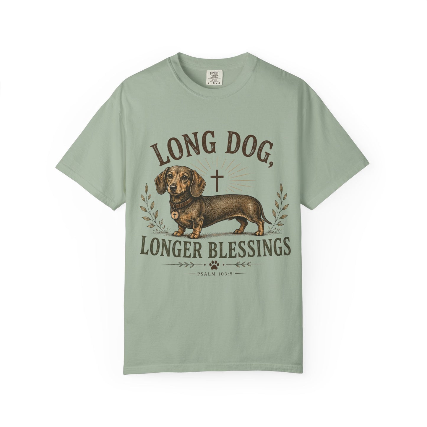 Dachshund — Long Dog, Longer Blessings T-Shirt (1)