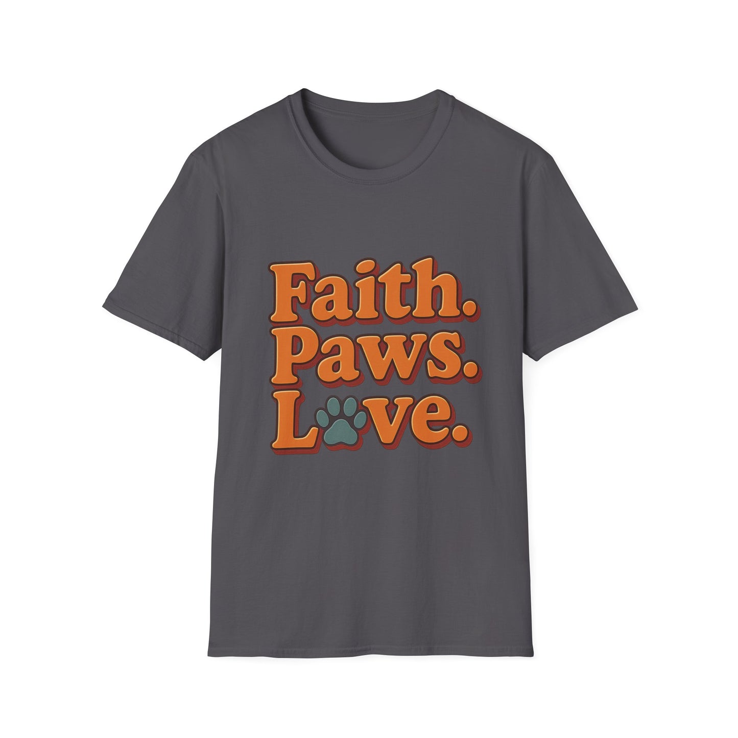 Faith Paws Love Retro T-Shirt