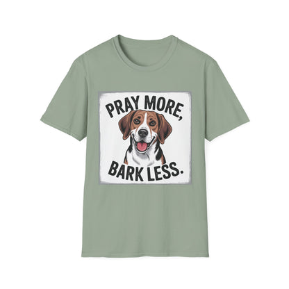 Beagle Pray More Bark Less – Hand-Drawn Vintage T-Shirt