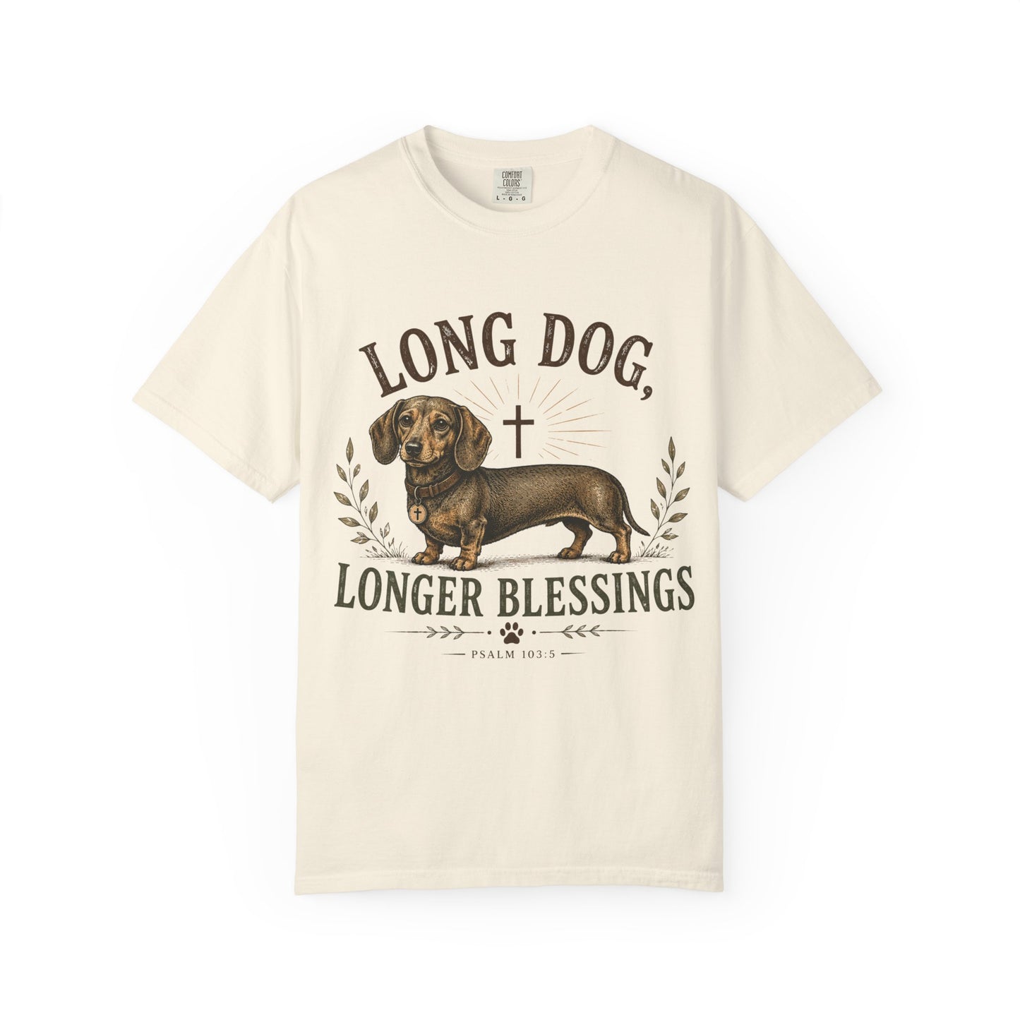 Dachshund — Long Dog, Longer Blessings T-Shirt (1)