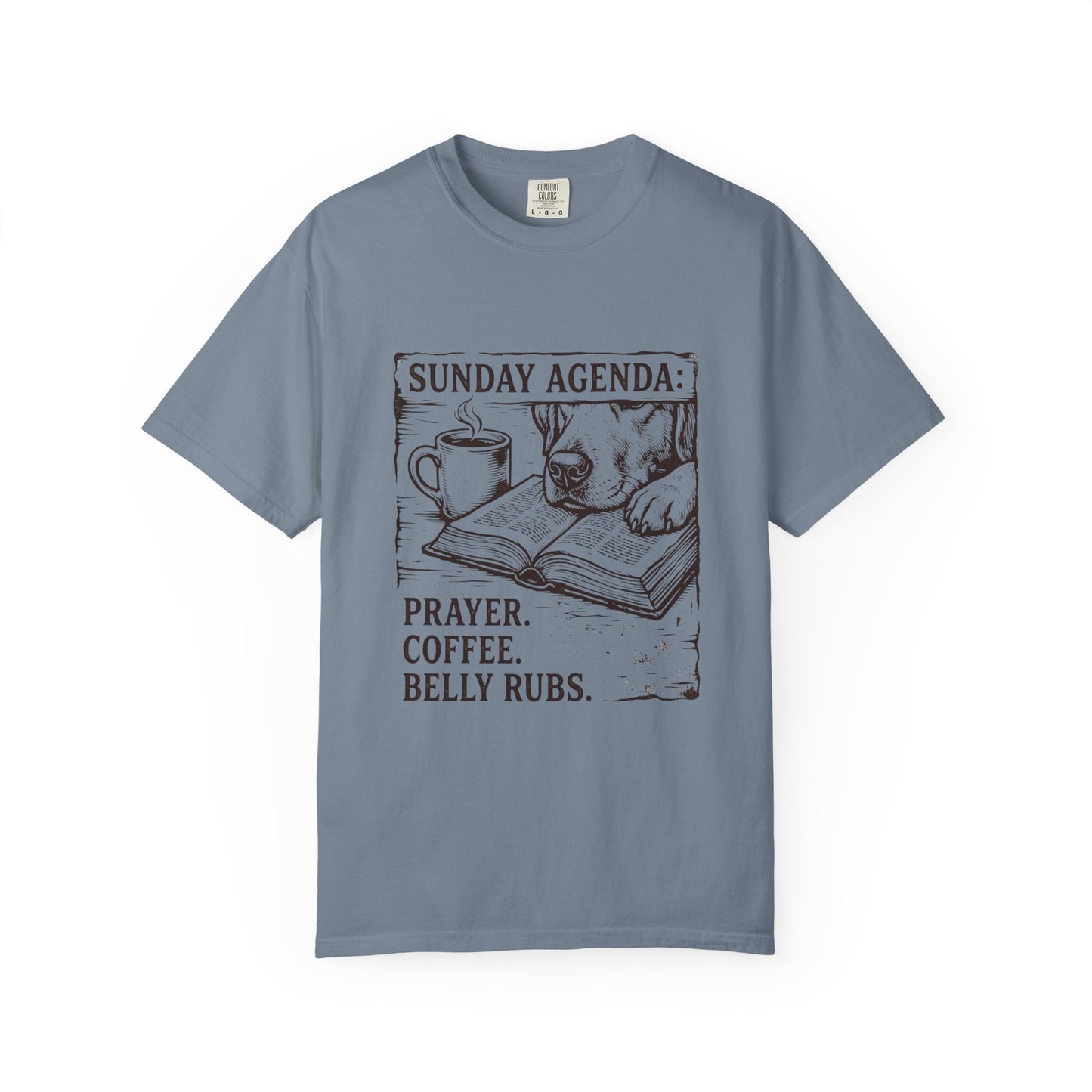 Sunday Agenda Prayer Coffee Belly Rubs