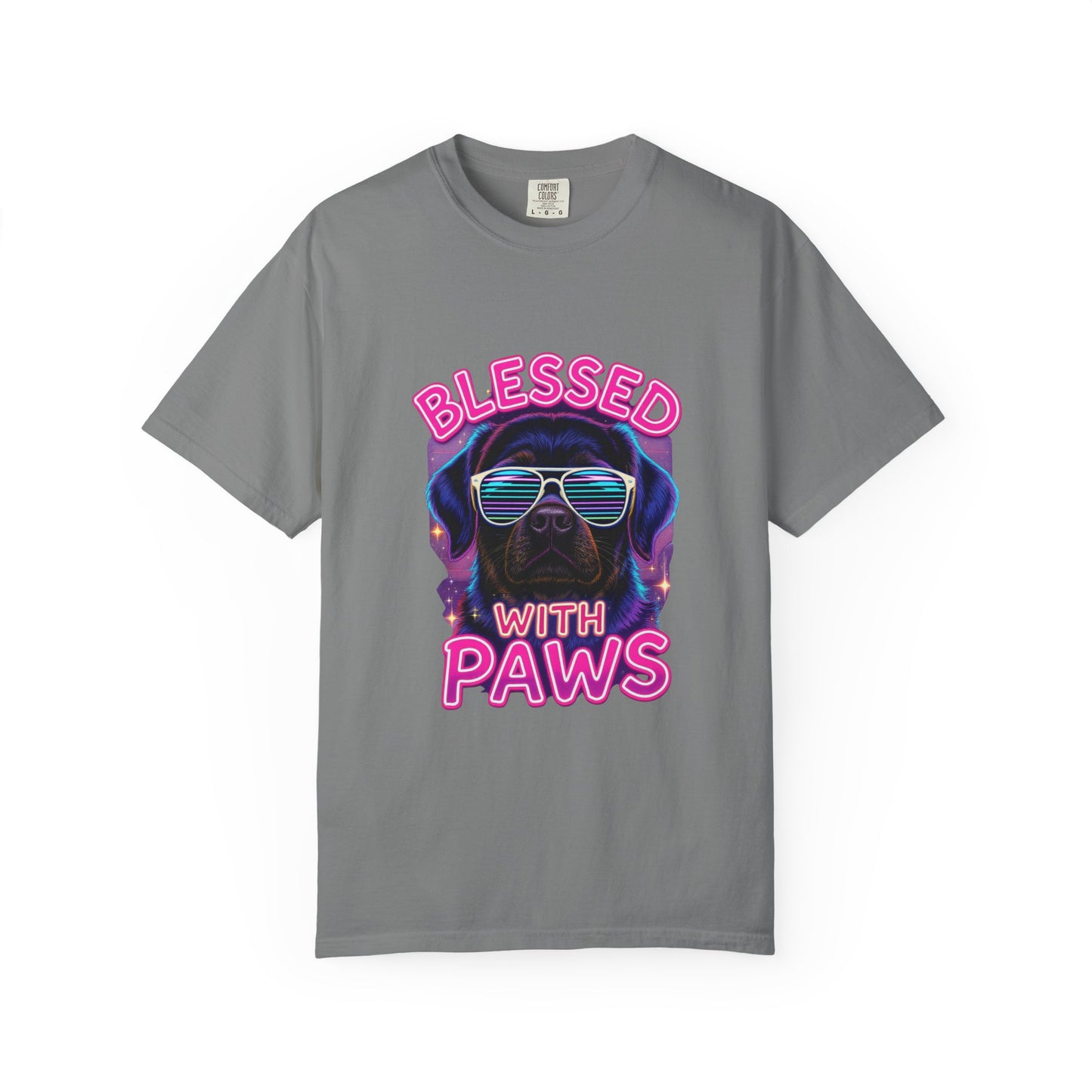 Blessed With Paws Neon T-Shirt