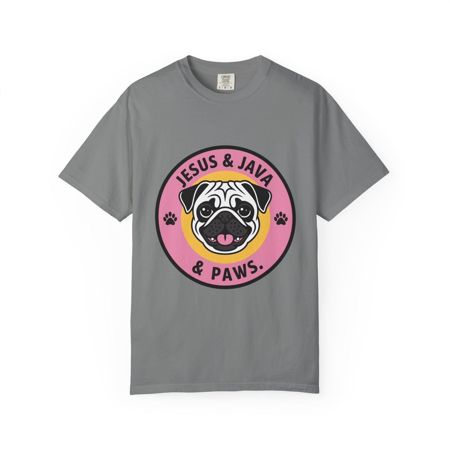 Jesus, Java & Paws – Retro T-Shirt