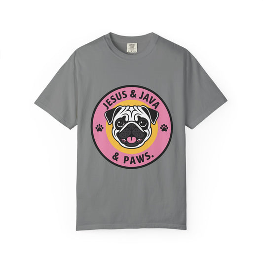 Jesus, Java & Paws – Retro T-Shirt