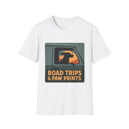 Road Trips And Paw Prints T-Shirt