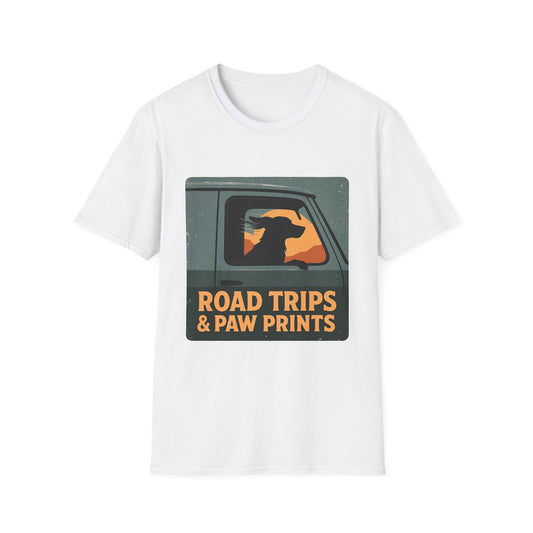 Road Trips And Paw Prints T-Shirt