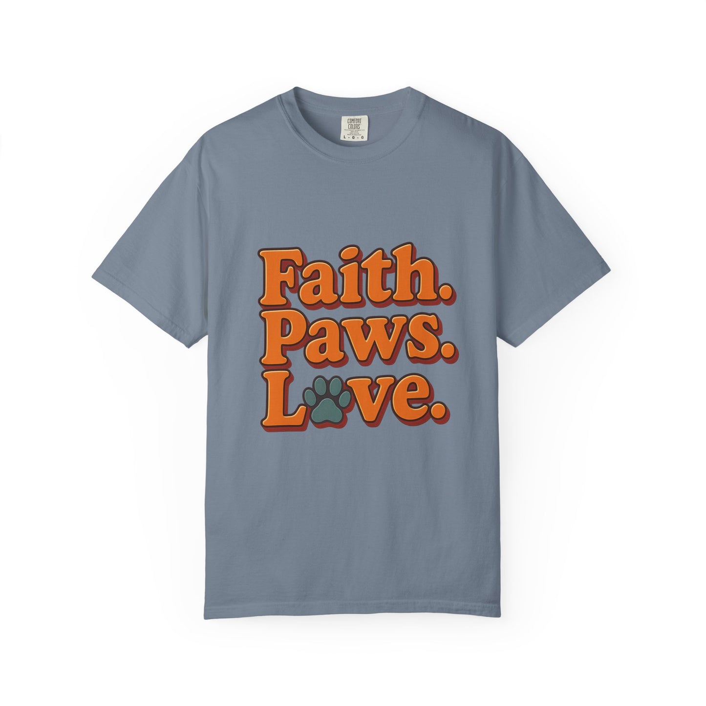Faith Paws Love Retro T-Shirt