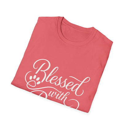 Blessed With Paws Calligraphy T-Shirt