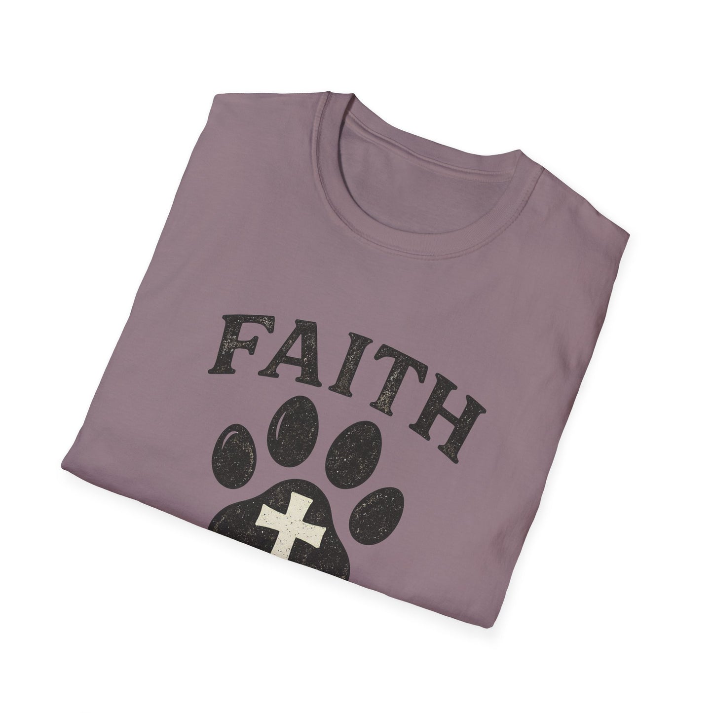 Faith Leaves Prints Retro Paw T-Shirt