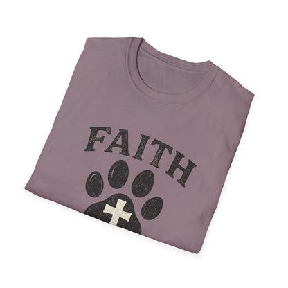 Faith Leaves Prints Retro Paw T-Shirt
