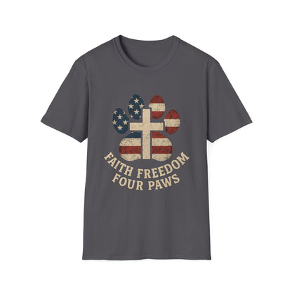 Faith Freedom And Four Paws T-Shirt