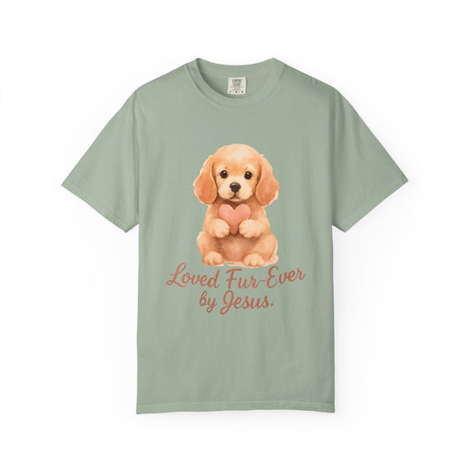 Loved Fur-Ever By Jesus T-Shirt (1)