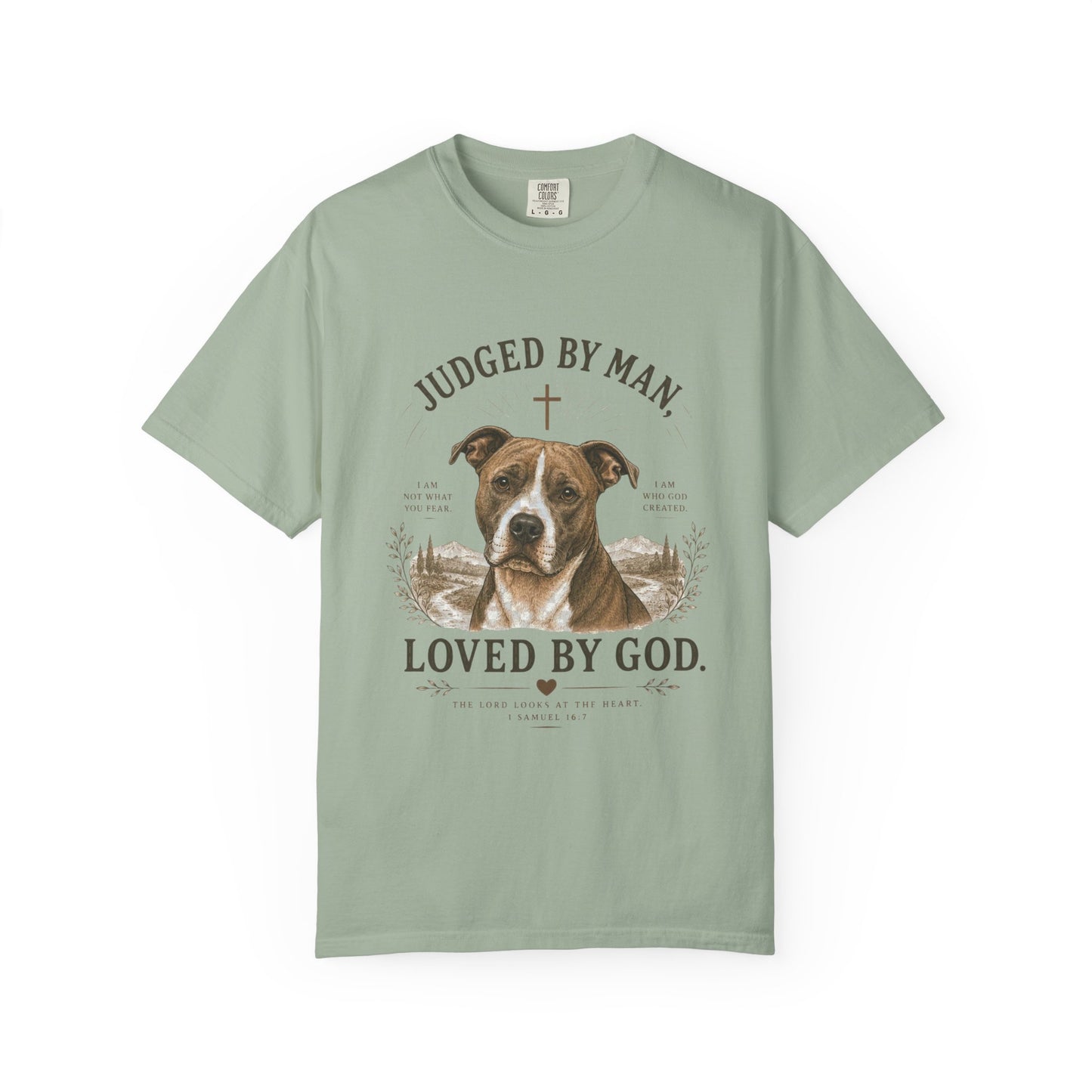 Pit Bull — Judged by Man, Loved by God T-Shirt