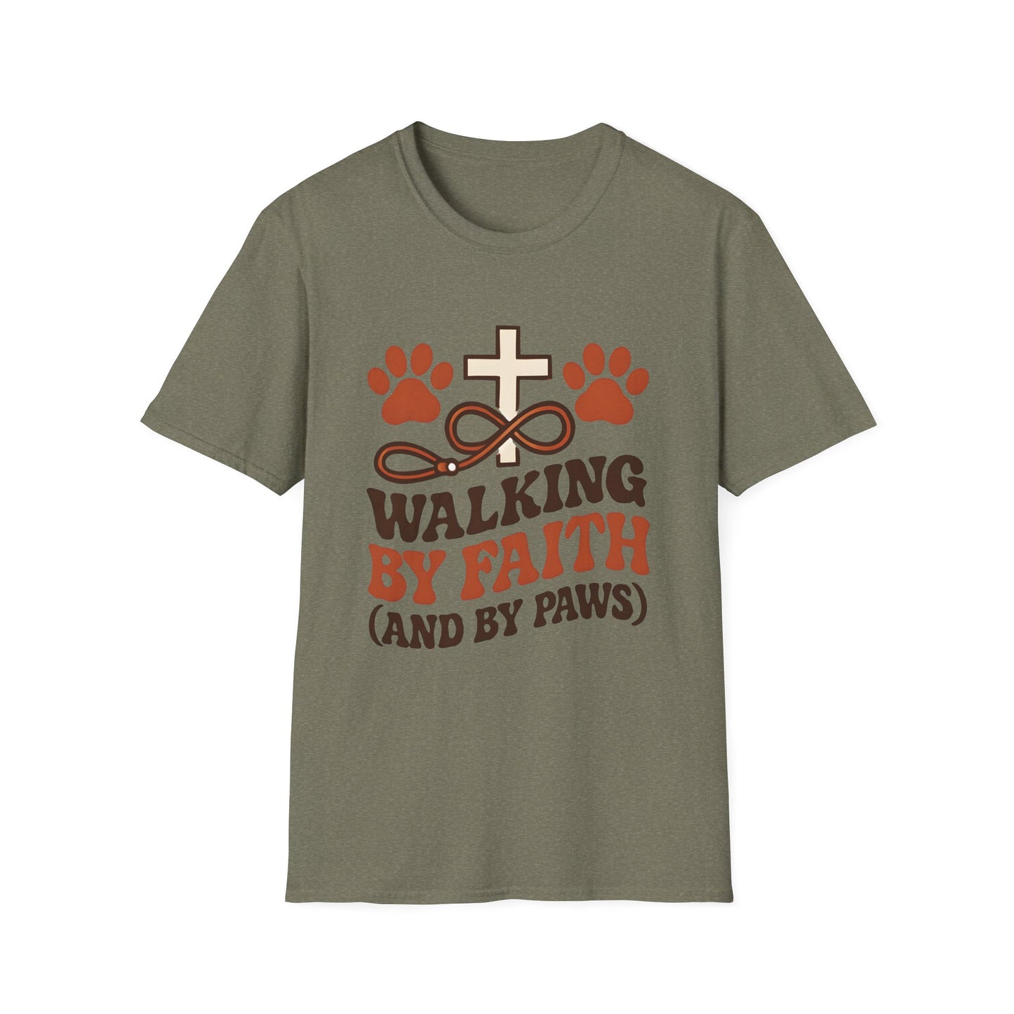 Walking By Faith and Paws Retro T-Shirt